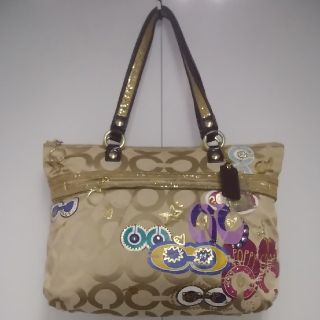 コーチ(COACH)のCOACH コーチ ポピー アップリケ グラム トート 15307(トートバッグ)