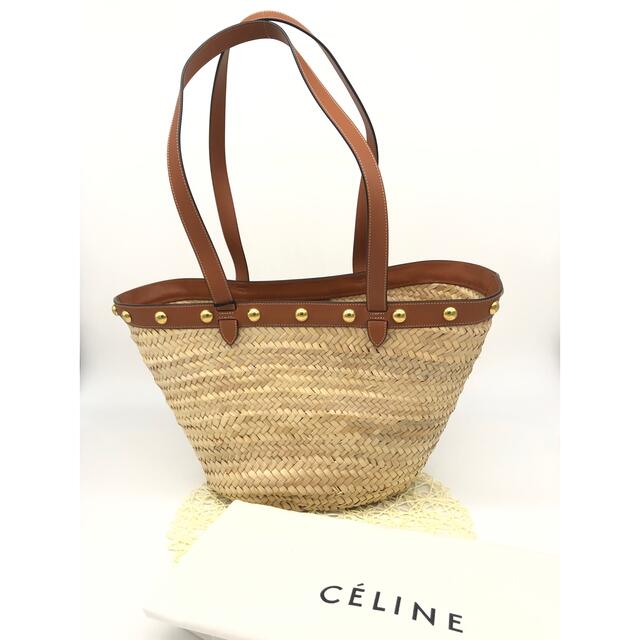 CELINE♦︎ラージ バスケットバッグ スタッズ付き かごバッグ