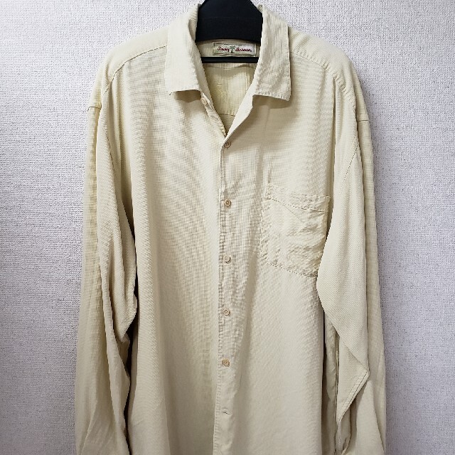 安価 Ralph Lauren - 90s TOMMY BAHAMA　シルク　長袖シャツ　レモンイエロー　XL シャツ