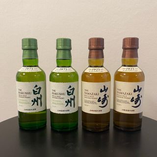 サントリー(サントリー)のサントリーシングルモルトウイスキー 山崎 白州 4本セット180ml(ウイスキー)