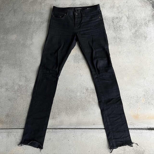 Saint Laurent black skinny jeans hedi期