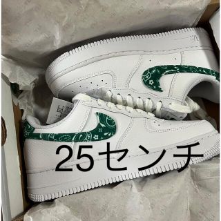 ナイキ(NIKE)のNIKE エアフォース ペイズリー グリーン 25㎝(スニーカー)