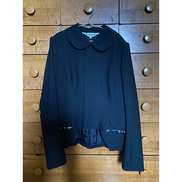 コムコム コムデギャルソン ギャルソン ジャケット jacket 美品 黒 M ご購 ギャルソン ジャケット 美品 テーラードジャケット