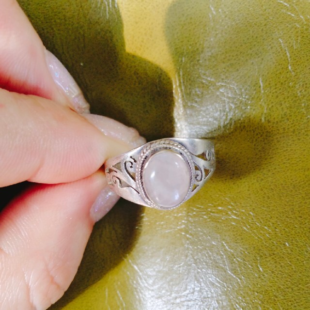 ローズクォーツ シルバー925 リング レディースのアクセサリー(リング(指輪))の商品写真