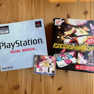 プレイステーション(PlayStation)のPlayStation ダンスダンスレボリューション2　マット　セット(家庭用ゲーム機本体)