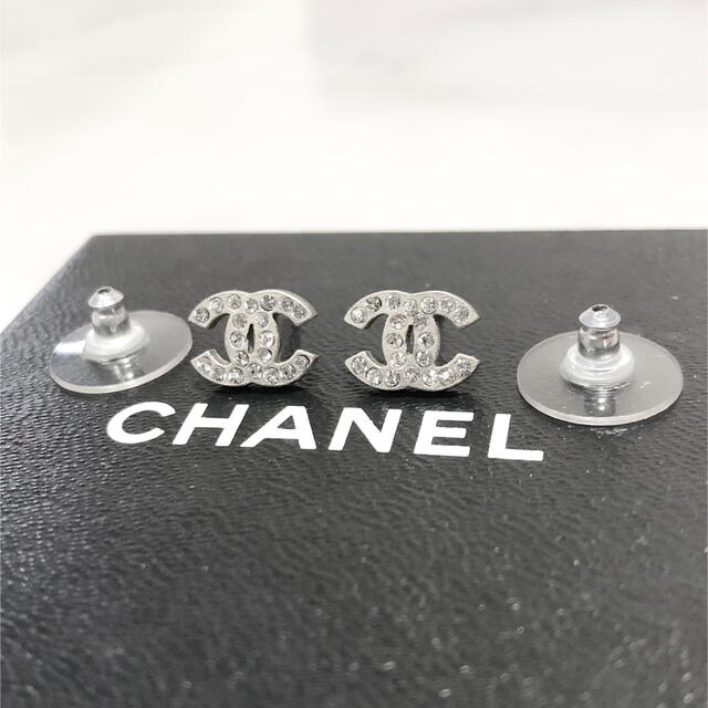 CHANEL - シャネル ピアス ミニ ココマーク ラインストーン 石 ロゴ