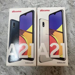 エヌティティドコモ(NTTdocomo)のSAMSUNG Galaxy A21 SC-42A ブラック、ホワイト(スマートフォン本体)