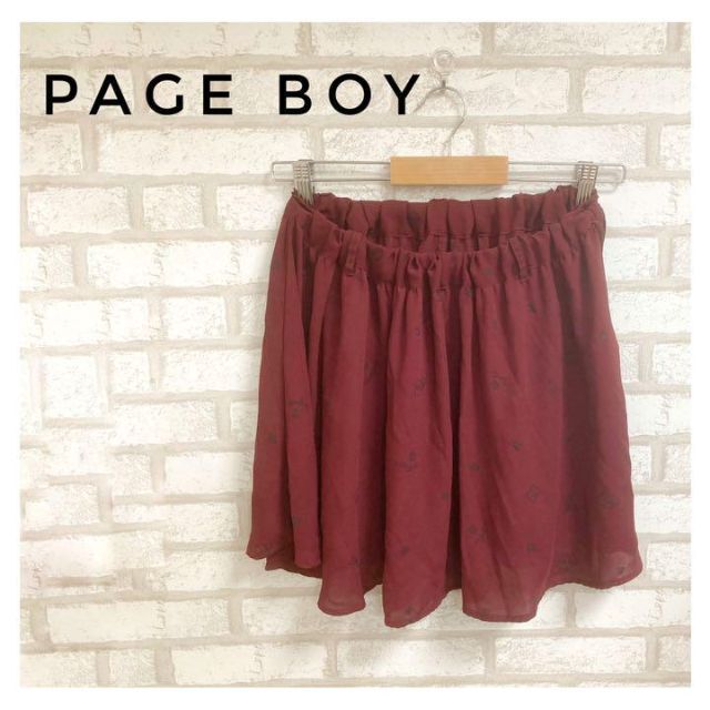 PAGE BOY ページボーイ レディース ひざ丈 スカート M ワインレッド