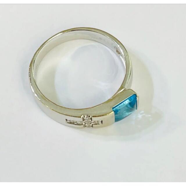 K18WG ブルートパーズリング メンズのアクセサリー(リング(指輪))の商品写真