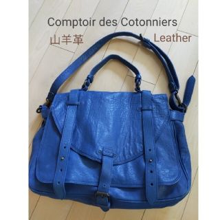 コントワーデコトニエ(Comptoir des cotonniers)のコントワーデコトニエ　山羊革　ショルダーバッグ　青　ブルー　Leather(ショルダーバッグ)