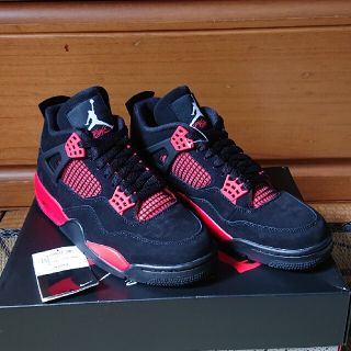 ナイキ(NIKE)のjordan 4 red thunder 27.5(スニーカー)