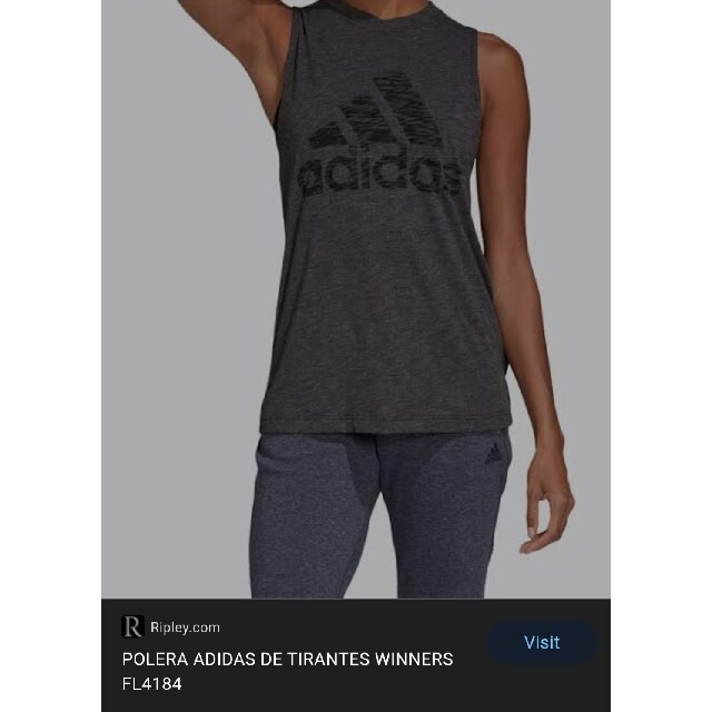 adidas(アディダス)のアディダス レディース タンクトップ グレー レディースのトップス(タンクトップ)の商品写真