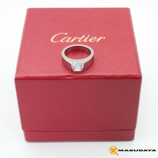 Cartier - カルティエタンクリング750/K18WGムーンストーン【美品】