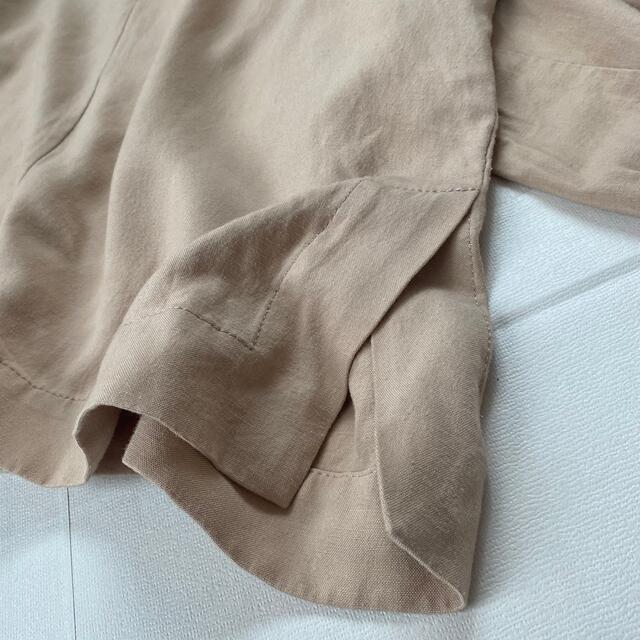 エブール カットソー 麻 ブラウス 春服 Ｖネック プルオーバー 長袖 5