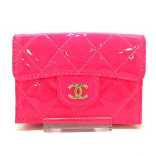 シャネル(CHANEL)のシャネル 3つ折り財布美品  AP0230 ピンク(財布)