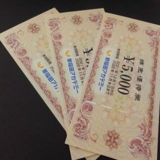 早稲田アカデミー　株主優待券　15,000円分(その他)