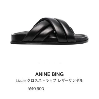 アパルトモンドゥーズィエムクラス(L'Appartement DEUXIEME CLASSE)のANINE BING Lizzie クロスストラップレザーサンダル39(サンダル)