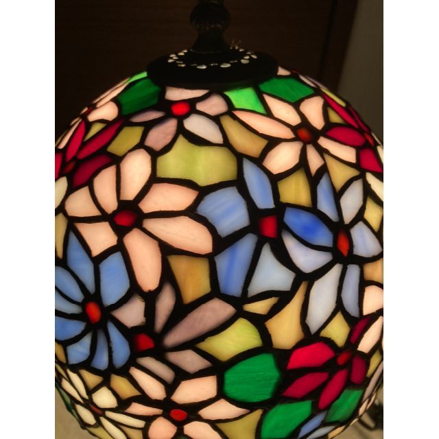 □ステンドグラスランプ 照明 花モチーフ□ - 照明器具 □ステンドグラスランプ 照明 花モチーフ□ - 照明器具