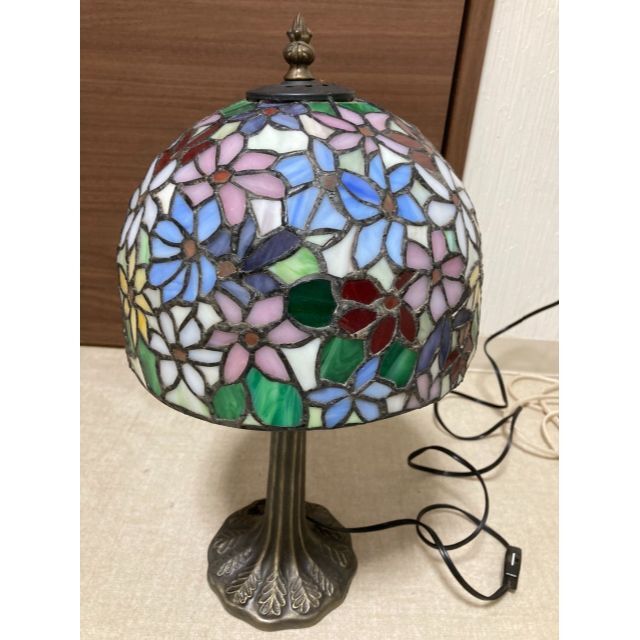 □ステンドグラスランプ 照明 花モチーフ□ - 照明器具 □ステンドグラスランプ 照明 花モチーフ□ - 照明器具