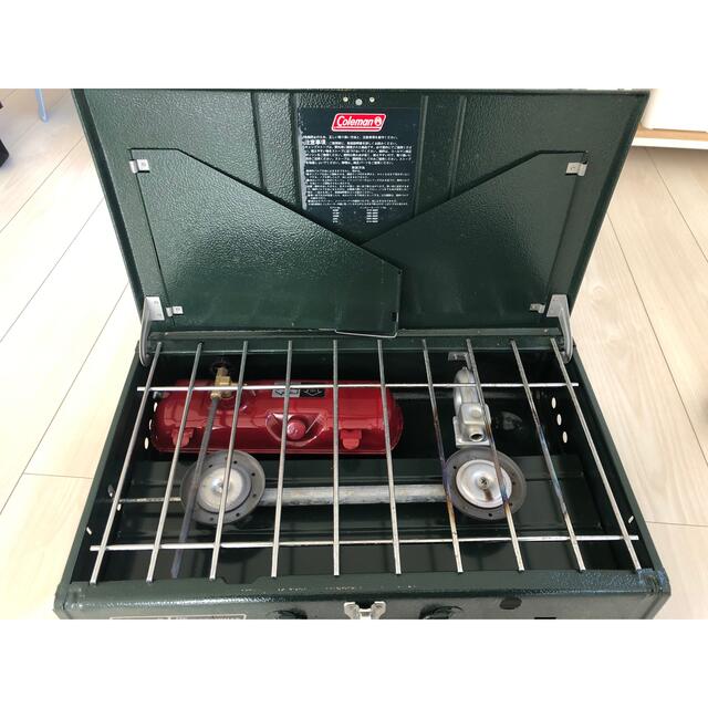コールマン パワーハウス ツーバーナー 413H アルミスタンド 他付属品付き