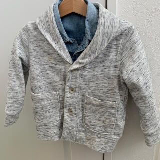 ベビーギャップ(babyGAP)のbabyGAPスウェットカーディガン　90cm(カーディガン)