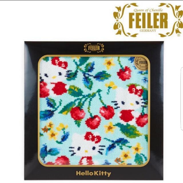 FEILER(フェイラー)のフェイラー × HELLO KITTY コラボ スウィングチェリー ハンカチ レディースのファッション小物(ハンカチ)の商品写真