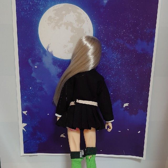 リカちゃん　ハンドメイド服98　隊服風上下セット ハンドメイドのぬいぐるみ/人形(その他)の商品写真