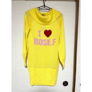 ローズファンファン(ROSE FANFAN)の(値下げ)ローズファンファン黄色オフショルワンピース(ひざ丈ワンピース)