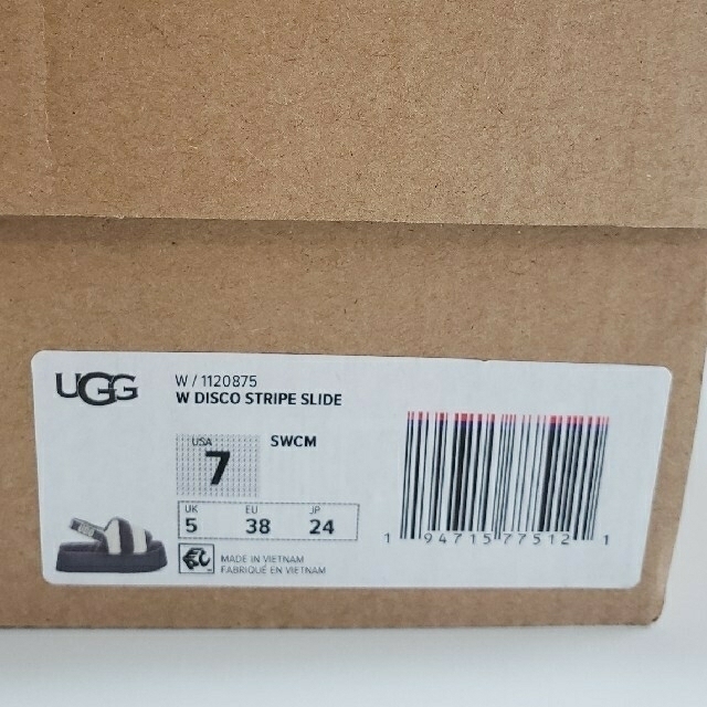 UGG アグサンダル DISCO STRIPE SLIDE ムートン