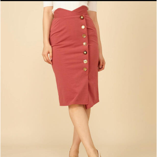 ROYAL PARTY(ロイヤルパーティー)のマルチボタン スカート レディースのスカート(ひざ丈スカート)の商品写真