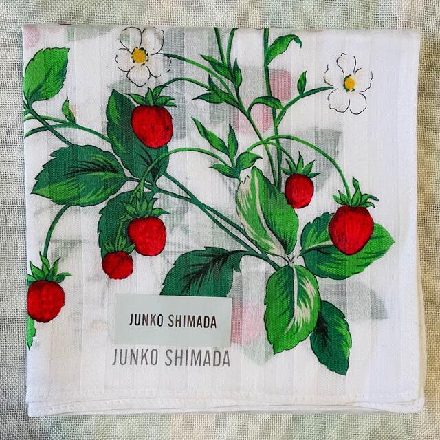 JUNKO SHIMADA - 新品未使用✨JUNKO SHIMADA ハンカチ 白 いちご JUNKO SHIMADA - 新品未使用✨JUNKO SHIMADA ハンカチ 白 いちご