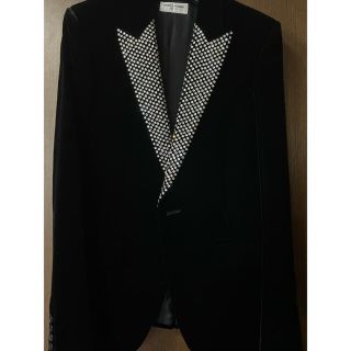 テーラードジャケットsaint laurent サンローラン スワロフスキー