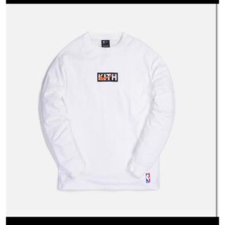 ナイキ(NIKE)のKITH NIKE ロングスリーブTシャツ白 S ロゴ 長袖Tシャツ新品(Tシャツ/カットソー(七分/長袖))