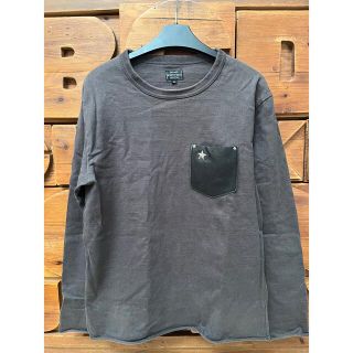 ショット(schott)のSchott ショット 地厚ロンT 胸ポケットレザー　ワンスター(Tシャツ/カットソー(七分/長袖))