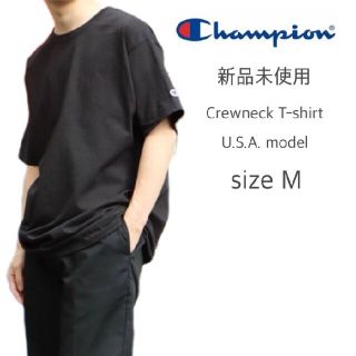 チャンピオン(Champion)の新品未使用 チャンピオン 無地 クルーネック Tシャツ ブラック Mサイズ(Tシャツ/カットソー(半袖/袖なし))