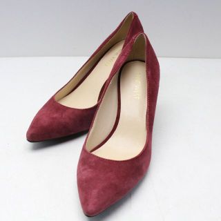 ナインウエスト(NINE WEST)の美品 NINE WEST 本革ヌバックパンプス 5M ボルドー○B67　　　　　(ハイヒール/パンプス)