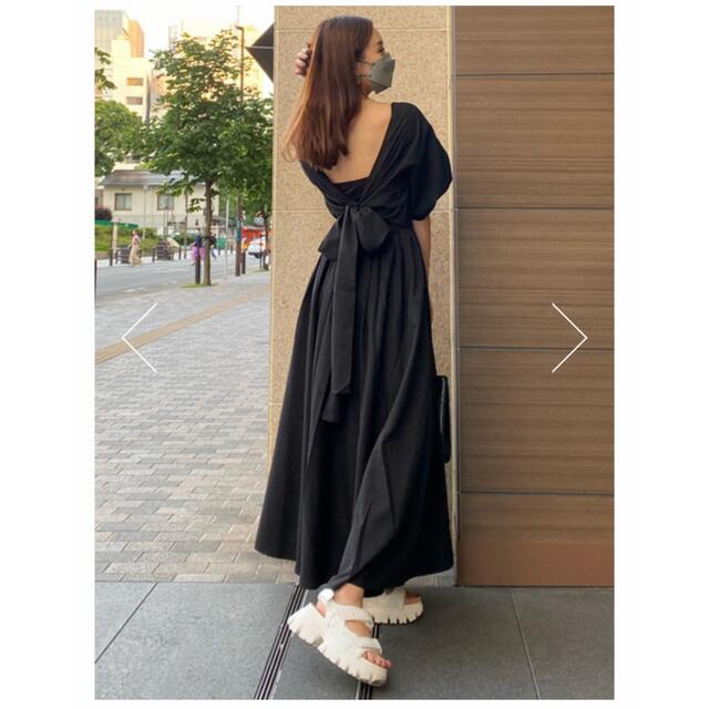 moussy(マウジー)のmoussy BACK CACHE COEUR MAXI OP レディースのワンピース(ロングワンピース/マキシワンピース)の商品写真