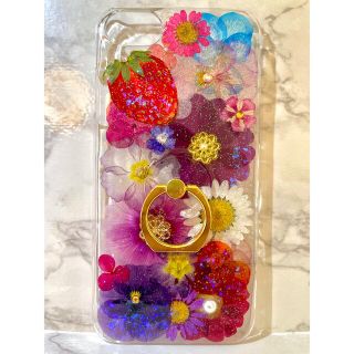 全機種対応 iPhoneケース スマホケース 押し花ケース 花 Android(スマホケース)