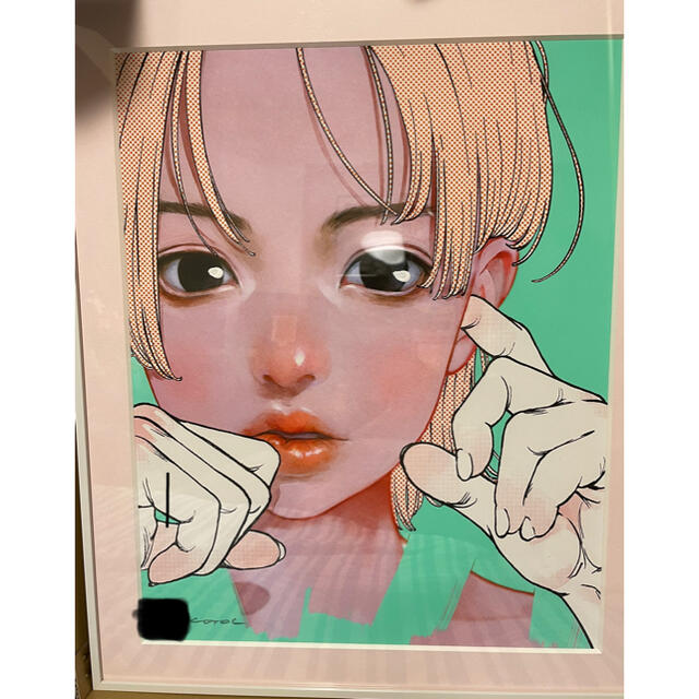 古塔つみ　q キービジュアル　グリーン エンタメ/ホビーの美術品/アンティーク(版画)の商品写真