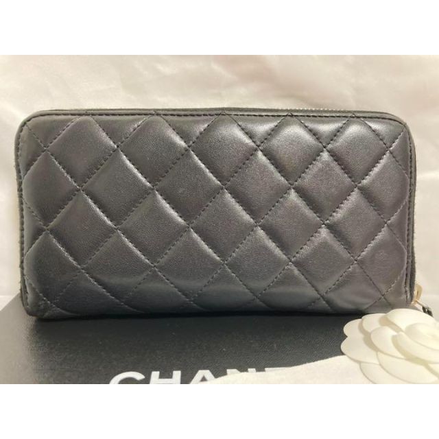 【付属品完品】CHANEL シャネル マトラッセ ラウンドファスナー 長財布