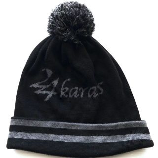 トゥエンティーフォーカラッツ(24karats)の24karats ポンポン付き ニット帽 ニットキャップ ビーニー ワッチ(ニット帽/ビーニー)