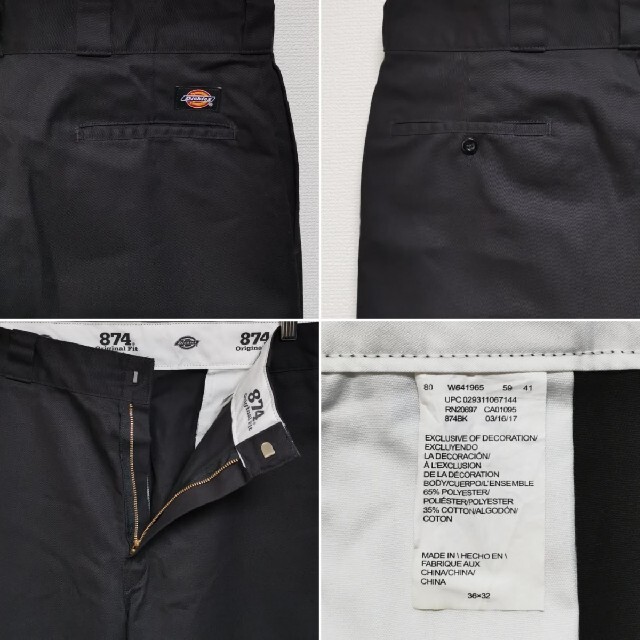 W36L32 Dickies874KH ディッキーズ ワークパンツ