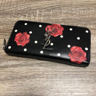 サンローラン　薔薇とドット柄ショルダーバッグ\u0026二つ折お財布