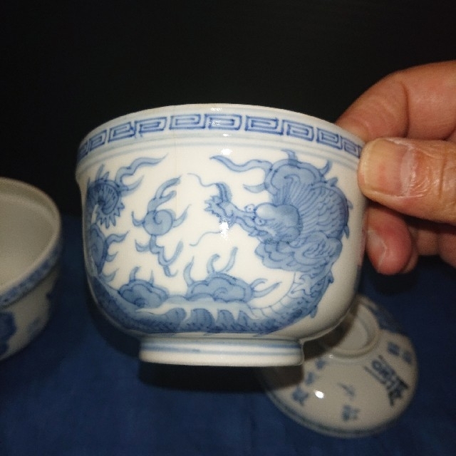 中国白磁、染付茶碗