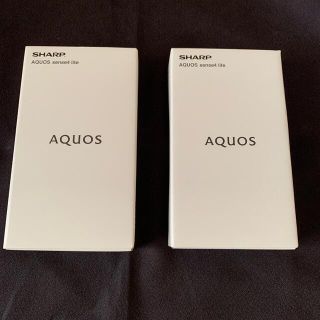 アクオス(AQUOS)のシャープ AQUOS sense4 lite 64GB ブラック 未開封2台(スマートフォン本体)