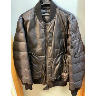 モンクレール(MONCLER)のモンクレール　ダウンブルゾン　レザー(ダウンジャケット)