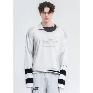 サカイ(sacai)のC2H4 ダブルレイヤー　ロングスリーブトレーナー(Tシャツ/カットソー(七分/長袖))