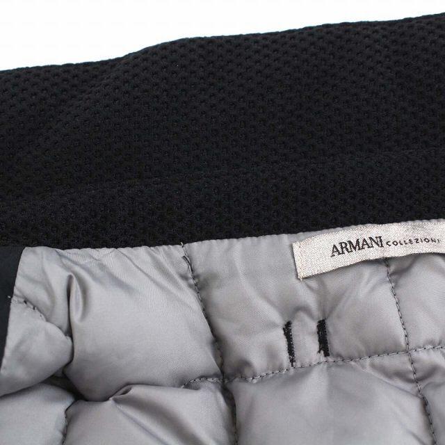 ARMANI COLLEZIONI(アルマーニ コレツィオーニ)のアルマーニ コレツィオーニ ダウンジャケット ジップアップ アウター 48 黒 メンズのジャケット/アウター(ダウンジャケット)の商品写真