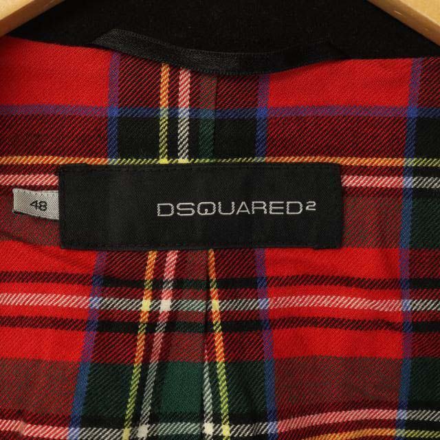 DSQUARED2(ディースクエアード)のディースクエアード ステンカラーコート アウター ショート丈 裏地チェック メンズのジャケット/アウター(ステンカラーコート)の商品写真