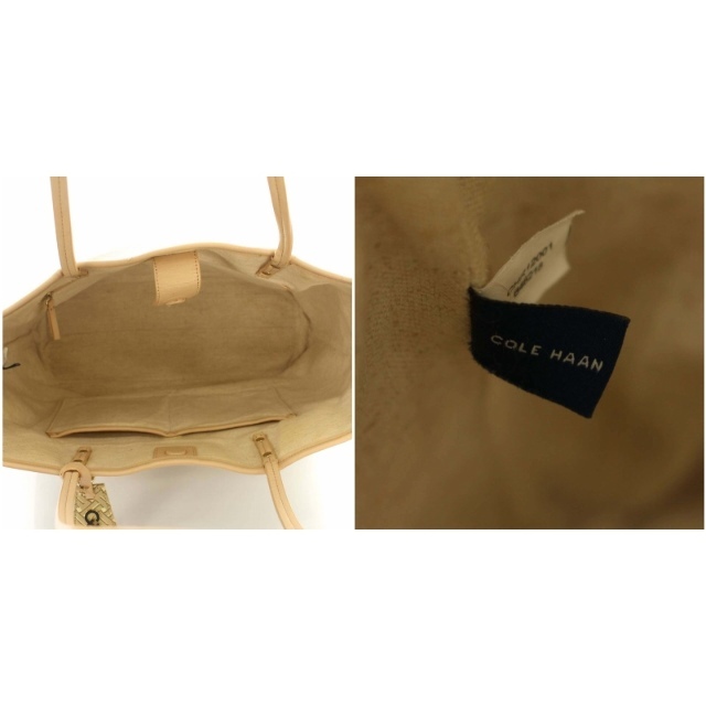 Cole Haan(コールハーン)のコールハーン トートバッグ 総柄 チャーム付き ベージュ レディースのバッグ(トートバッグ)の商品写真